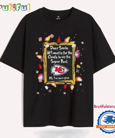 Dear Santa Kansas City Chiefs Christmas Lights T Shirt