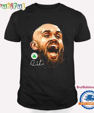 Derrick White Boston Celtics Portrait Signature T Shirt