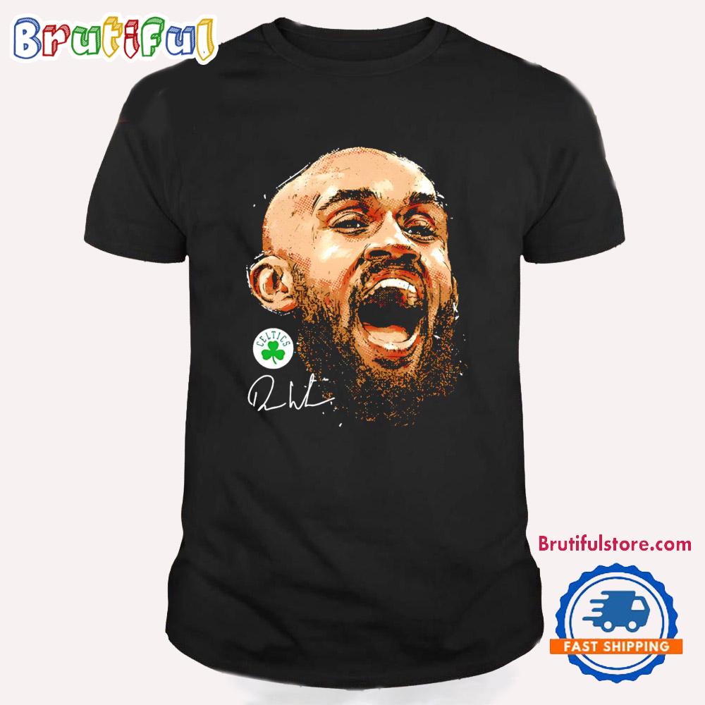 Derrick White Boston Celtics Portrait Signature T Shirt