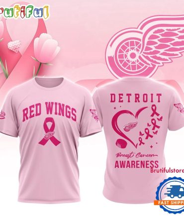 Detroit Red Wings 2025 Nhl Pink Breast Cancer Awareness All Over Print Shirt