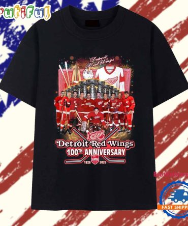 Detroit Red Wings 1926-2026 100Th Anniversary Limited Edition T Shirt