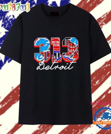 Detroit Sports Teams 313 Area T Shirt
