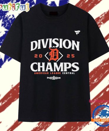 Detroit Tigers 2025 Al Central Division Champions T Shirt