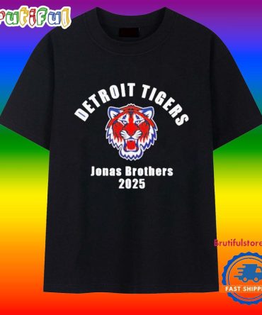 Detroit Tigers Jonas Brothers 2025 Logo T Shirt