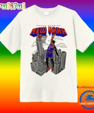 Deuce Mcbride Jump Shot New York Knicks Skyline Shirt