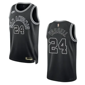 San Antonio Spurs 2022-23 Classic Edition Devin Vassell Black Jersey 50th Season - Alzaintravels