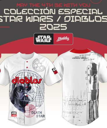 Limited Edition Star Wars/Diablos 2025 Baseball Jersey - May The 4Th Be With You!