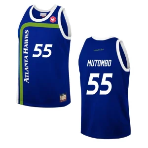 Dikembe Mutombo Atlanta Hawks Fashion Hardwood Classics Jersey Blue - Alzaintravels
