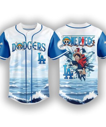 Anime Lovers La Dodgers One Piece Baseball Jersey - Unique Fan Gear, Perfect Gift!