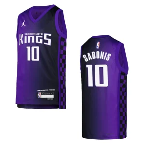 2023-24 Sacramento Kings Youth Statement Edition Domantas Sabonis Purple Jersey - Alzaintravels
