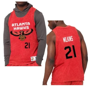 Dominique Wilkins Atlanta Hawks Quintessential Worn Out Tank Top Jersey Red - Alzaintravels