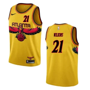 Dominique Wilkins Atlanta Hawks City Edition Throwback Jersey Yellow - Alzaintravels