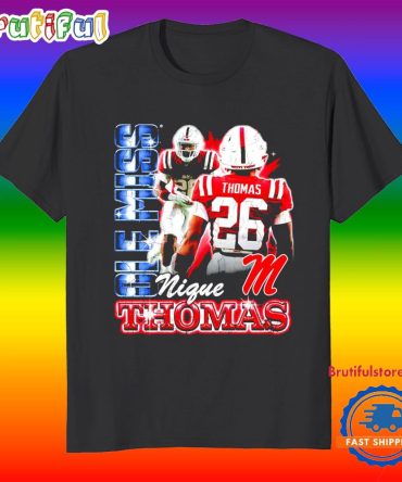 Domonique Thomas Ole Miss Rebels Player Collage T Shirt
