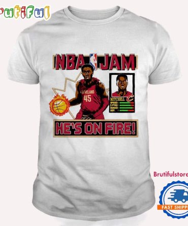 Donovan Mitchell Cleveland Cavaliers He’S On Fire Nba Jam T Shirt