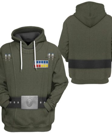 Star Wars Hoodie Grand Moff Tarkin Costume Star Wars Cosplay T-Shirt Green Unisex Adults