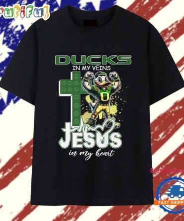 Ducks In My Veins Jesus In My Heart Mascot 2025 T Shirt