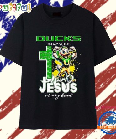 Ducks In My Veins Jesus In My Heart Mascot T Shirt
