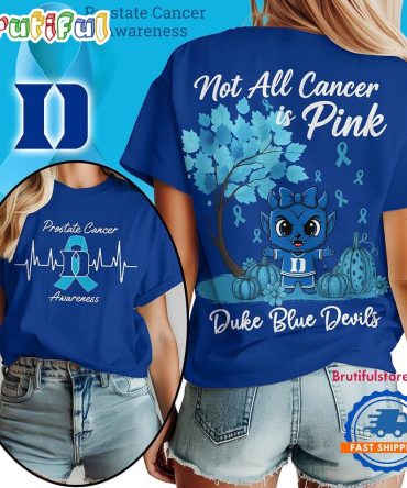 Duke Blue Devils 2025 Ncaa Prostate Cancer Awareness Unisex 3D Shirt