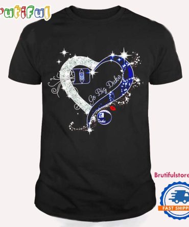 Duke Blue Devils Diamond Heart Go Big Duke T Shirt
