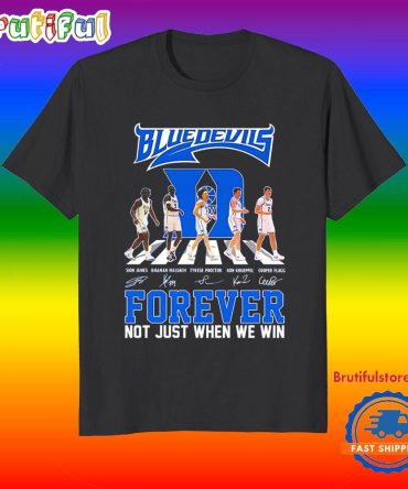 Duke Blue Devils Forever Not Just When We Win Abbey Road Signature T Shirt
