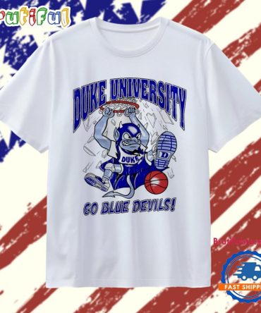 Duke University Basketball Go Blue Devils Mascot T Shirt