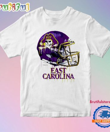 Ecu Pirates Dripping Football Helmet T Shirt