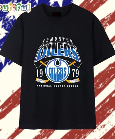 Edmonton Oilers National Hockey League 1979 Logo T Shirt