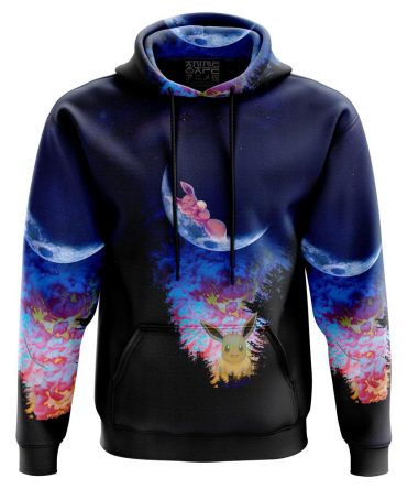 Eevee Moon Pokemon 3D All Over Print Hoodie