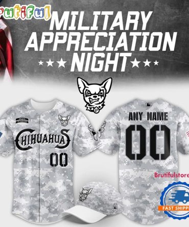 El Paso Chihuahuas Military Appreciation Night 2025 Baseball Jersey