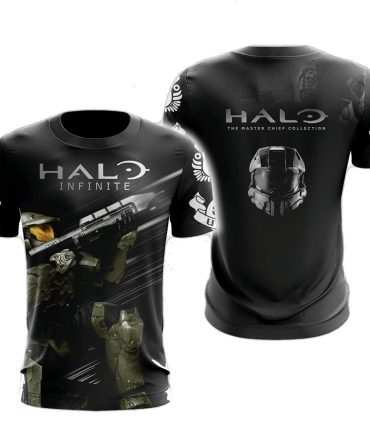 Halo T-Shirt Halo Infinite Masterchief Helmet T-Shirt Black Unisex