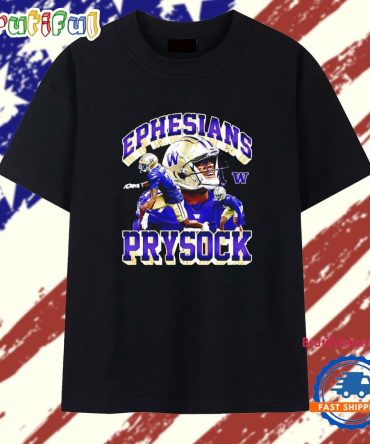 Ephesians Prysock Washington Football Player Collage T Shirt