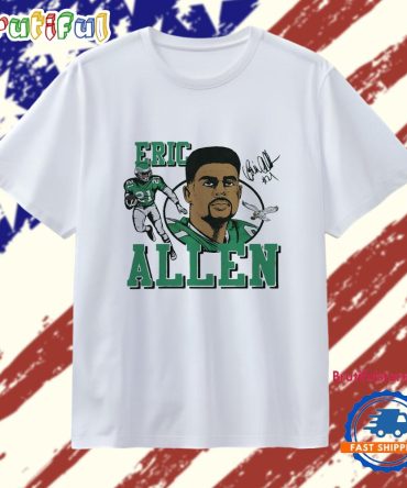 Eric Allen Philadelphia Eagle Caricature Signature T Shirt