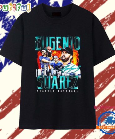Eugenio Suarez Triple Player Skyline Seattle Mariners T Shirt