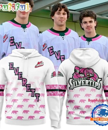 Everett Silvertips Cancer Specialty 2025 Hoodie Shirt
