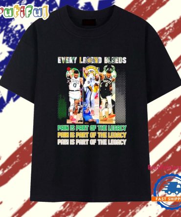 Every Legend Bleeds Pain Is Part Of The Legacy Players Signatures T Shirt