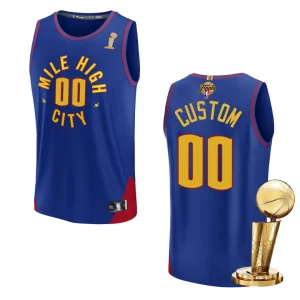 Denver Nuggets 2023 NBA Finals Champions Custom Fastbreak Player Blue Jersey - Alzaintravels