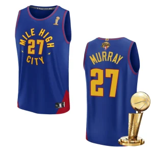 Denver Nuggets 2023 NBA Finals Champions Jamal Murray Fastbreak Player Blue Jersey - Alzaintravels