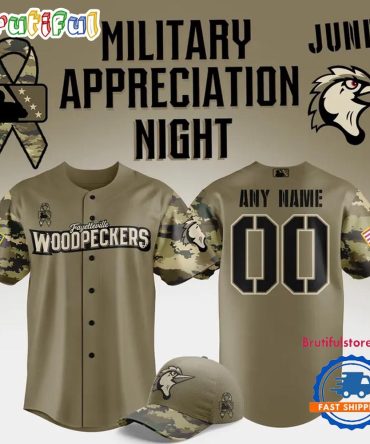 Fayetteville Woodpeckers Military Appreciation Night 2025 Custom Baseball Jersey