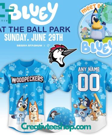 Custom Bluey Baseball Jersey - Meet Bluey At The Ballpark! Perfect For Fans & Kids!