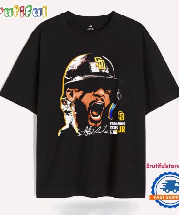 Fernando Tatís Jr San Diego Padres Big Face Signature T Shirt