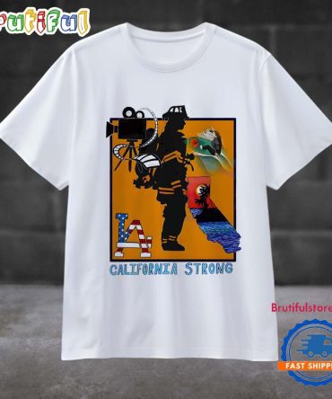 Firefighter Los Angeles California Relief Strong T Shirt