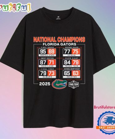 Florida Gators 2025 National Champions Schedule T Shirt