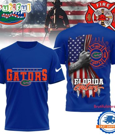 Florida Gators 2025 Ncaa Firefighter American Flag 3D Shirt