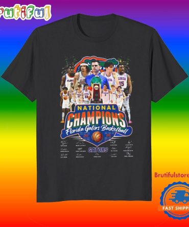 Florida Gators Men'S Basketball 2025 Champions Team Player T Shirt