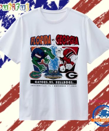 Florida Gators Vs. Georgia Bulldogs 2025 Rivalry Matchup Mascot T Shirt