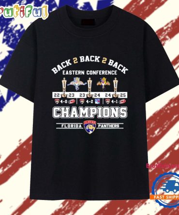 Florida Panthers Back To Back To Back 2025 Eastern Conference Champions T Shirt