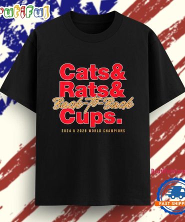 Florida Panthers Cats And Rats And Cups Back-To-Back 2025 And 2025 World Champions T Shirt