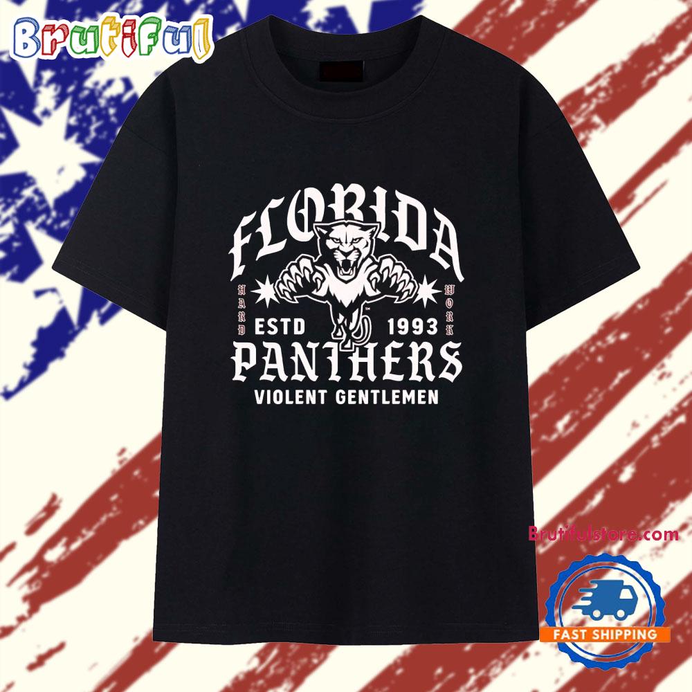 Florida Panthers X Vghc Hard Work Est 1993 T Shirt
