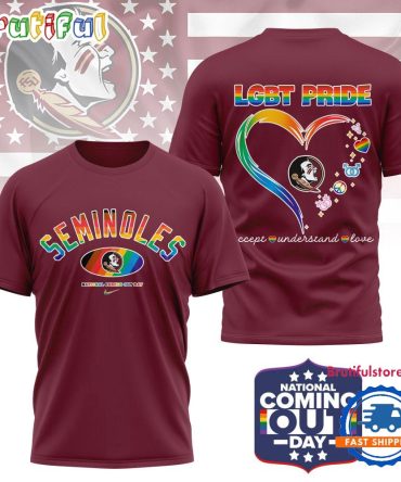 Florida State Seminoles 2025 Ncaa National Coming Out Day Lgbt Pride Unisex 3D Shirt