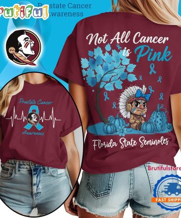 Florida State Seminoles 2025 Ncaa Prostate Cancer Awareness Unisex 3D Shirt